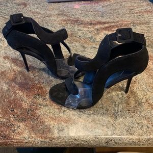 Giuseppe Zanotti black/ clear sandal heel
